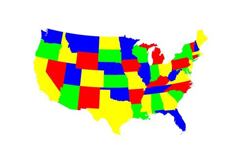 4 Color Map Of The Contiguous United States Which Is Trivi Flickr