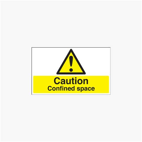 300x500mm Caution Confined Space Plastic Signs Safety Sign Uk