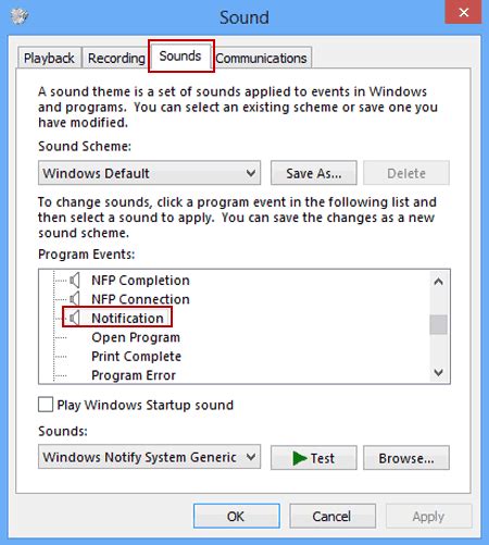 How To Turn Notification Sounds On Or Off In Windows 881