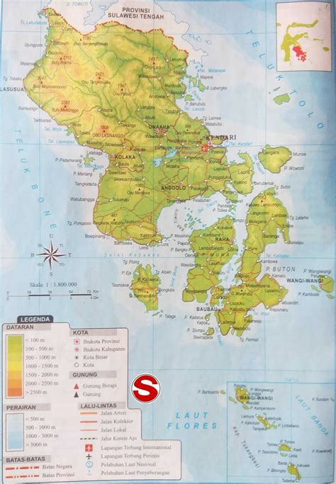 Peta Sulawesi Tenggara Lengkap Dengan Kabupaten Dan Kota Tata Ruang