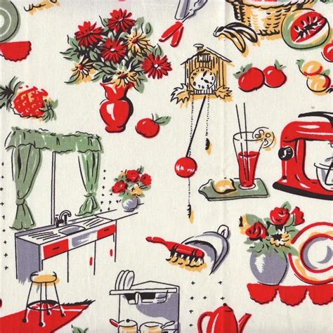 The Bowerbird 1950s Fabric Vintage Wallpaper Patterns 1950s