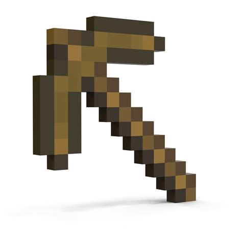 Minecraft Pickaxe Wooden 3d Model