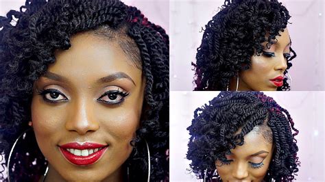 How To Crochet Kinky Twists Tutorial On Short Natural Hair Youtube