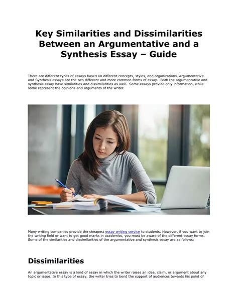 Ppt Key Similarities And Dissimilarities Between An Argumentative And