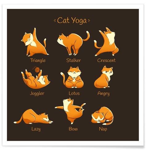 Yoga Cat Poster Juniqe