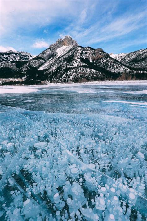 The Frozen Bubbles Of Abraham Lake And Driving Canadas Epic Icefields