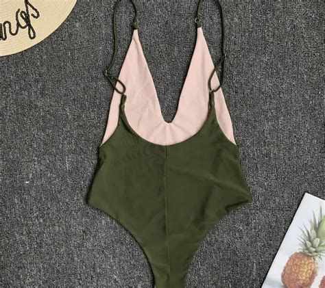 custom high quality sexy girl bikini set one piece reversible swimwear 2019 pure color swimsuit