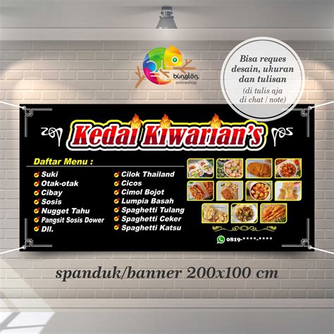 Jual Spanduk Banner Warung Kedai Jajanan Shopee Indonesia