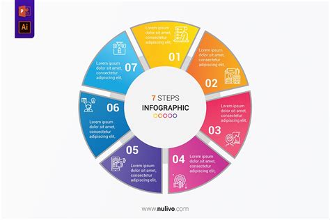 Vector Circular Infographic With 7 Steps For Presentation Nulivo Market