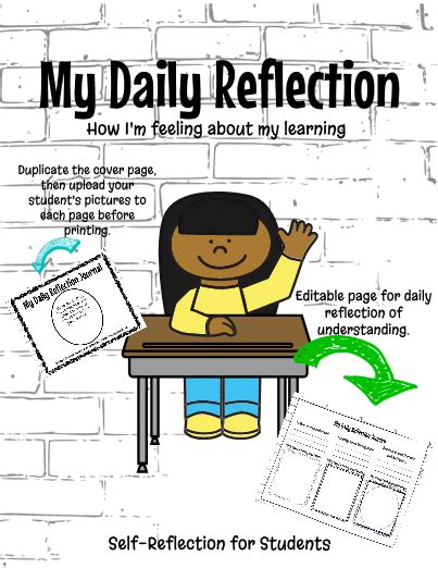 My Daily Reflection Journal Self Reflection For Students