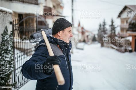 Winter Chores Stock Photo Download Image Now Winter Working