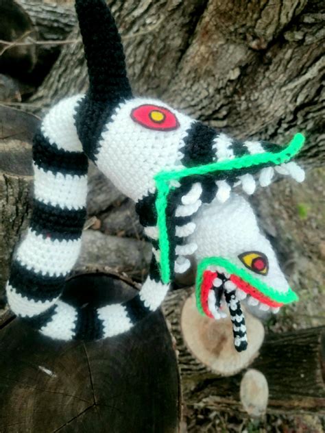 Made To Order Beetlejuice Sandworm Posable Crochet Plush Toy Etsy
