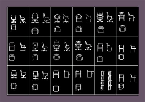 Block Chairs Cad Files Dwg Files Plans And Details