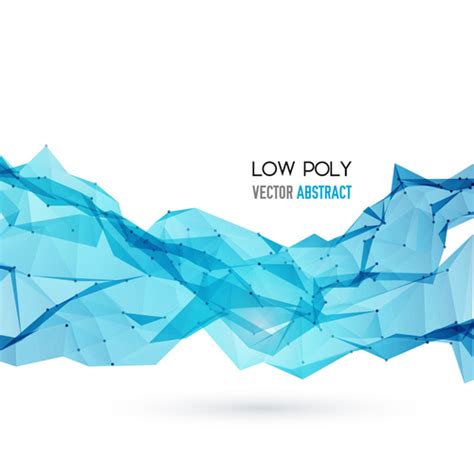 Abstract Blue Low Poly Background Vector Free Download