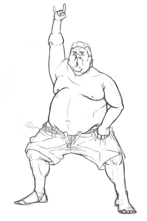 Fat Man Drawing At Getdrawings Free Download