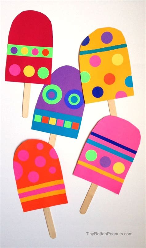 Giant Paper Popsicle Craft Craft Summer And Summer Crafts