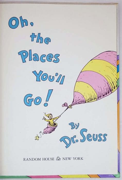 Oh The Places Youll Go Dr Seuss 1990 1st Edition Etsy