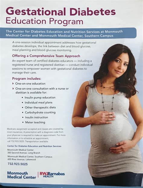 Gestational Diabetes How The Center For Diabetes Education And Nutrition Services At Monmouth