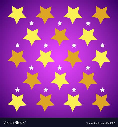Yellow Stars On Purple Background Royalty Free Vector Image