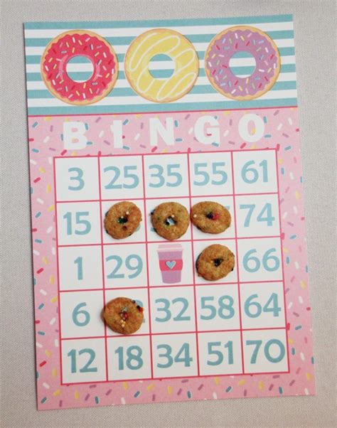 Donut Bingo Card Donut Birthday Party 5m Creations Blog Birthday