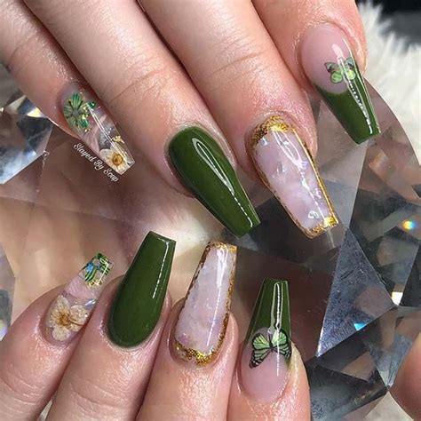23 Olive Green Nails That Are Perfect For Fall Page 2 Of 2 Stayglam