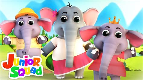 Five Little Elephants Elephants Song Nursery Rhymes And Kids Songs