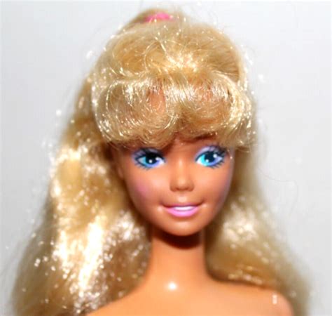 vtg barbie doll nude rare pink blush cheeks click knees tnt blonde w blue eyes ebay