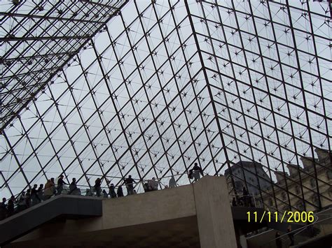 Inside The Louvre Loking Up At The Glass Pyramid Pyramids Louvre