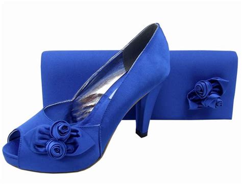 Ladies Royal Blue Evening Shoes Sole Divas Evening Shoes Royal