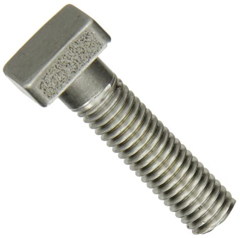 304 Stainless Steel T Bolt Square Head 2 12 Threaded Length 6