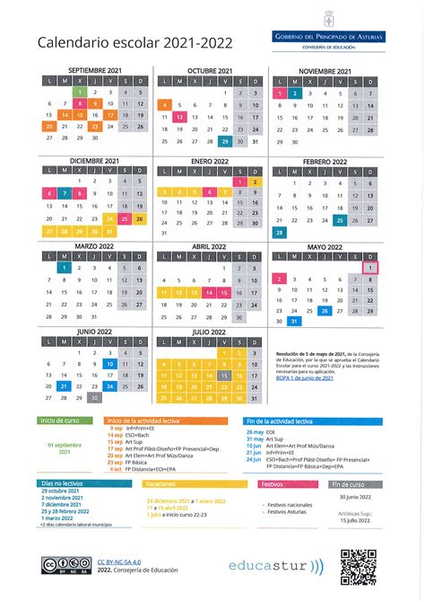 Hueco Cuatro Veces Lujoso Calendario Educastur 2018 2019 Enredo Debe Albany