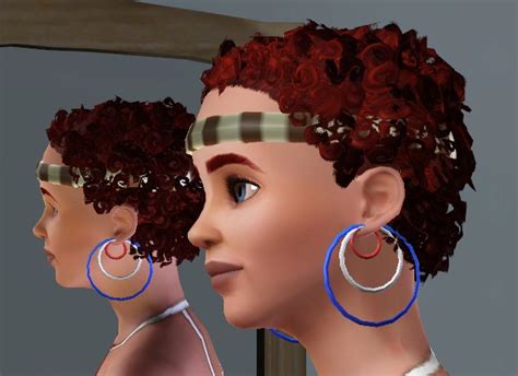 Mod The Sims Small Hoop Earring And Updated Large One Three Earrings