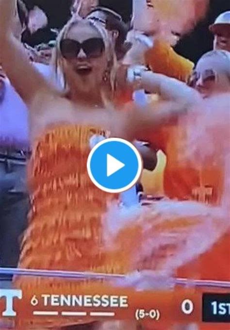 Uncensored Full Video Of Tennessee Fan Girl Loses Her Shirt At