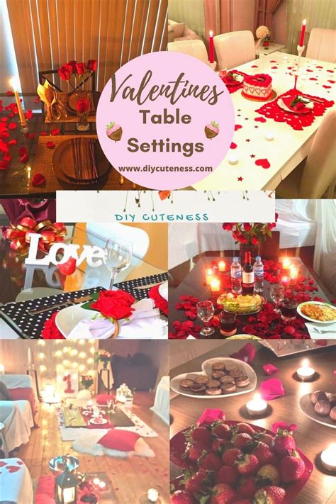 Valentines Day Dinner Romantic Table Settings Diy Cuteness