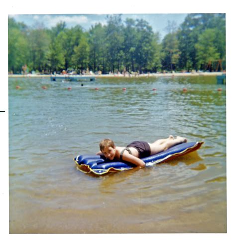 Girl On Float In Lake 1969 One Of A Series Of Photos Take Flickr