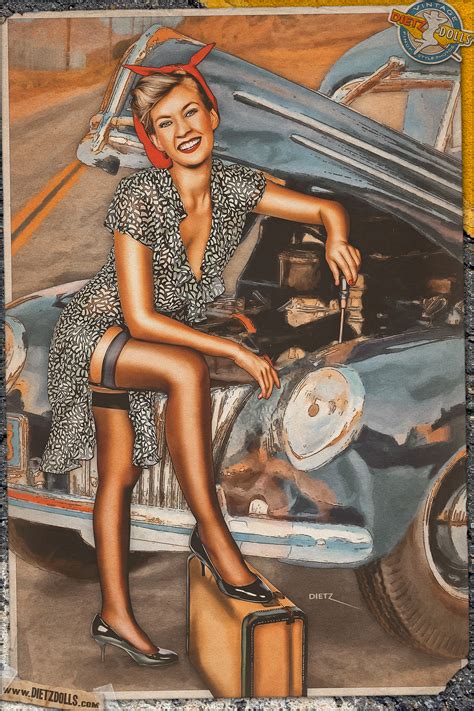 Pinups Car Trouble By Warbirdphotographer On Deviantart