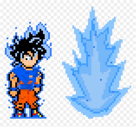 Goku Pixel Png Ultra Instinct Transparent Png Vhv
