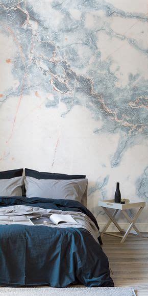 Deep Blue Clouded Marble Wallpaper Mural Hovia Wallpaper Bedroom