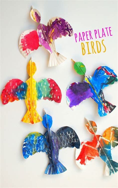 Colorful Paper Plate Birds And Our Favorite Bird Books Spring