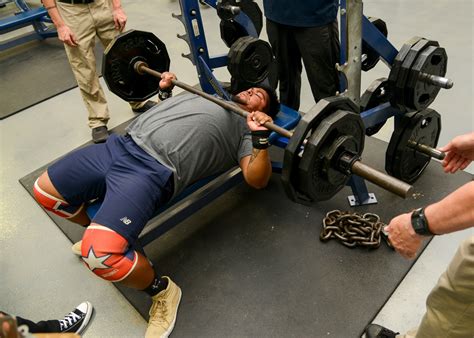 Powerlifters Muscle Up During Competition Edwards Air Force Base