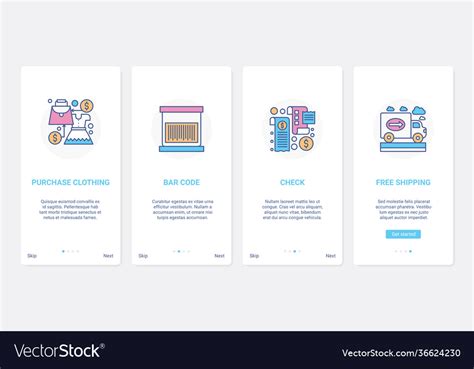 Shopping Payment And Delivery Technology Ux Ui Vector Image