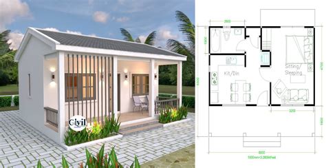 House Plans 6 58 With One Bedrooms Gable Roof Engineering Discoveries