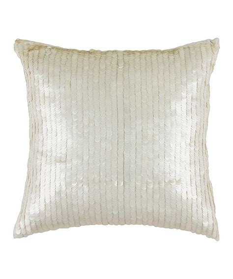 White Sequin Transitional Pillow Cojines Mobiliario