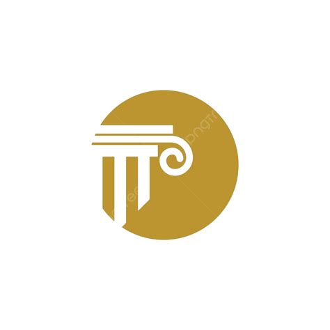 Pilar Logo Plantilla Columna Vector Romano Grecia Antiguo Vector Png