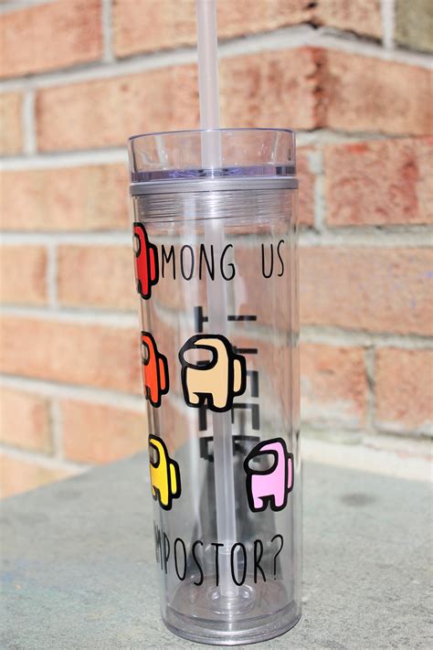 16oz Among Us Skinny Tumbler Among Us Party Favor Among Us Etsy