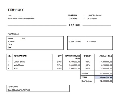 Penjelasan Lengkap Proforma Invoice Dan Perbedaannya Dengan Invoice