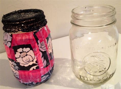 Mod Podge Paper Onto A Mason Jar Mason Jars Diy Home Crafts Home