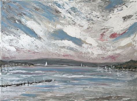 Evening Hill In Poole Harbour By Marja Brown Artfinder