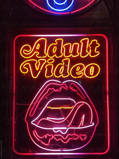 Adult Video Neon Sign By Stocksy Contributor Ohlamour Studio Stocksy