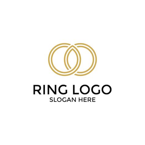 Premium Vector Luxury Ring Royal Golden Logo Template